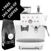 Smeg Espresso EGF03 Manual Coffee Machine + FREE KG OF COFFEE