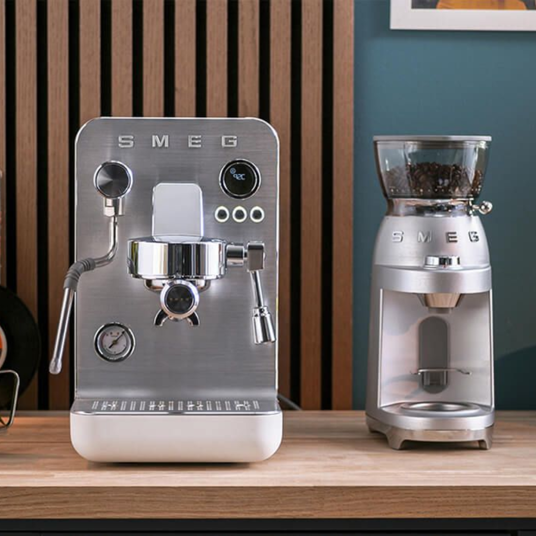 Smeg Minipro Espresso Coffee Machine and Grinder Package